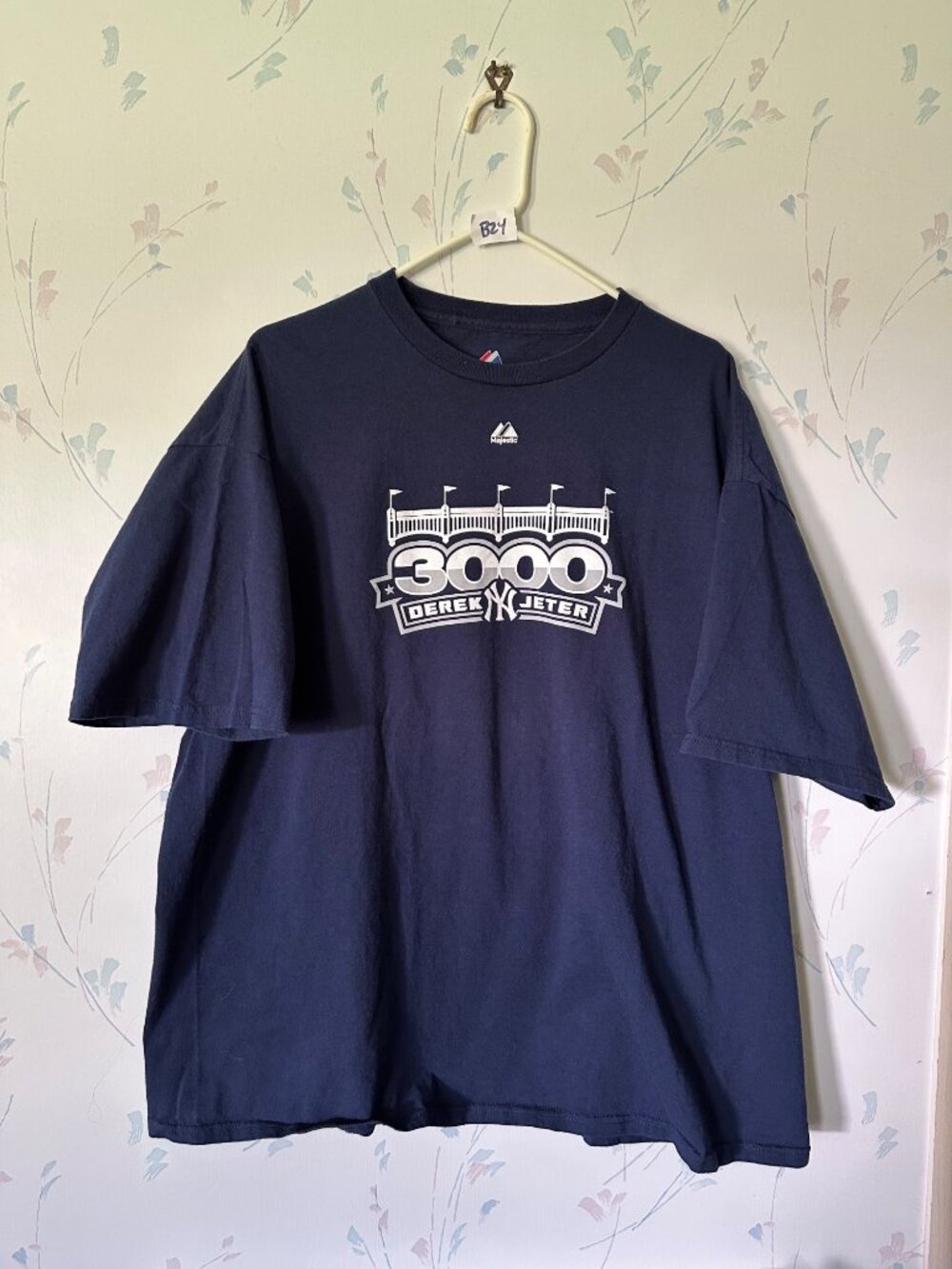 Derek Jeter 3000 Hits Majestic T-Shirt 2XL Navy New York Yankees MLB Baseball Me